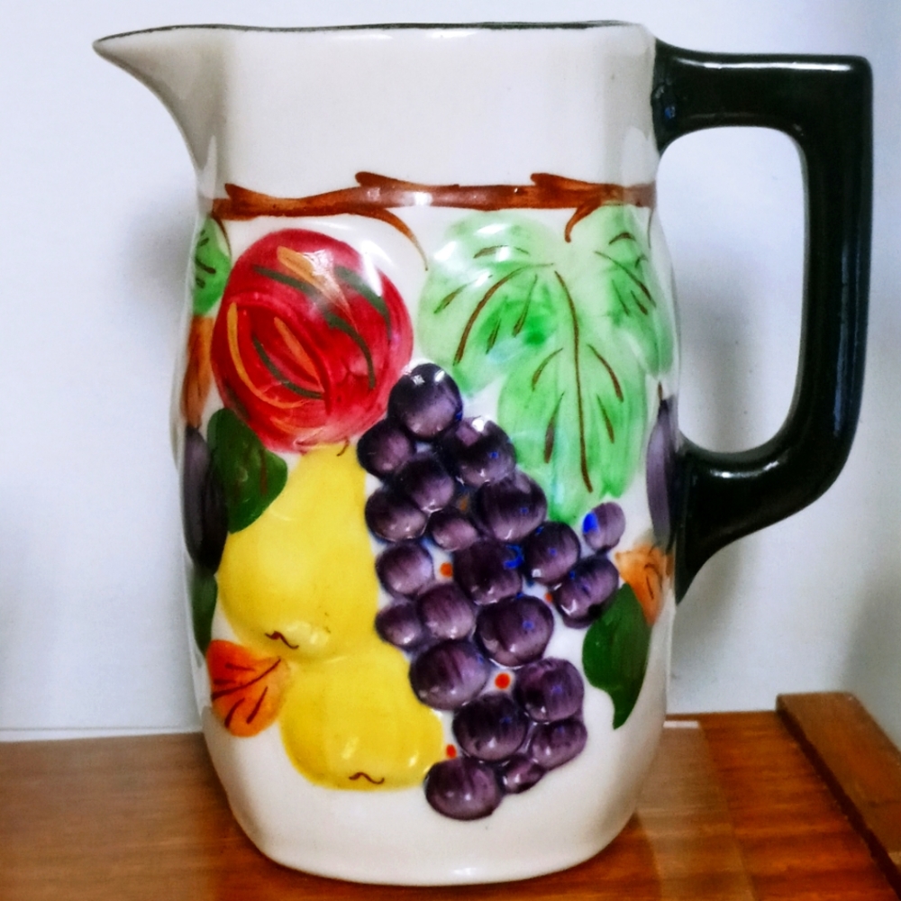Pitcher hand painted vintage